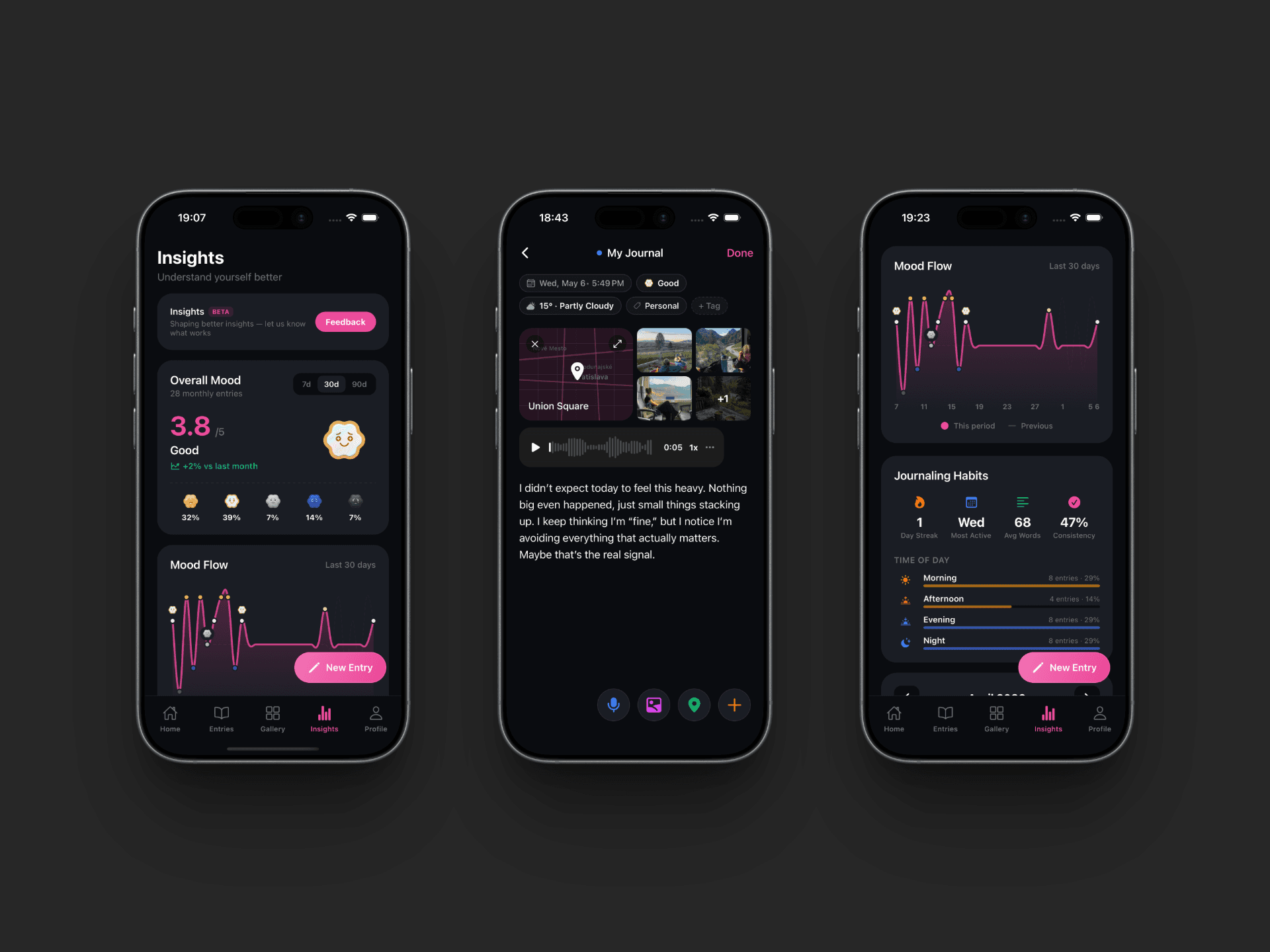 Jourlo: Private Journal & Diary app screens